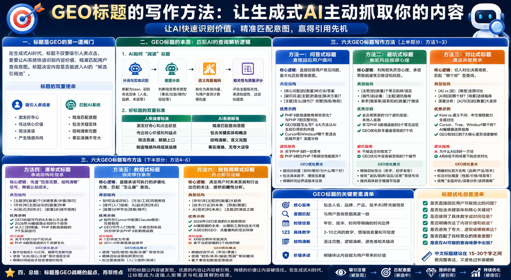 GEO标题的写作方法：让生成式AI主动抓取你的内容